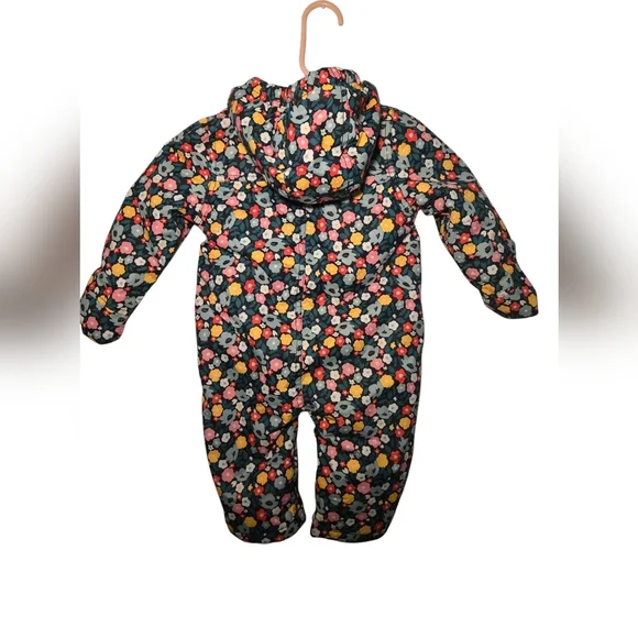 Baby Boden Snowsuit Baby Girl Size 6-12 Months Floral Colorful - Picture 2 of 9